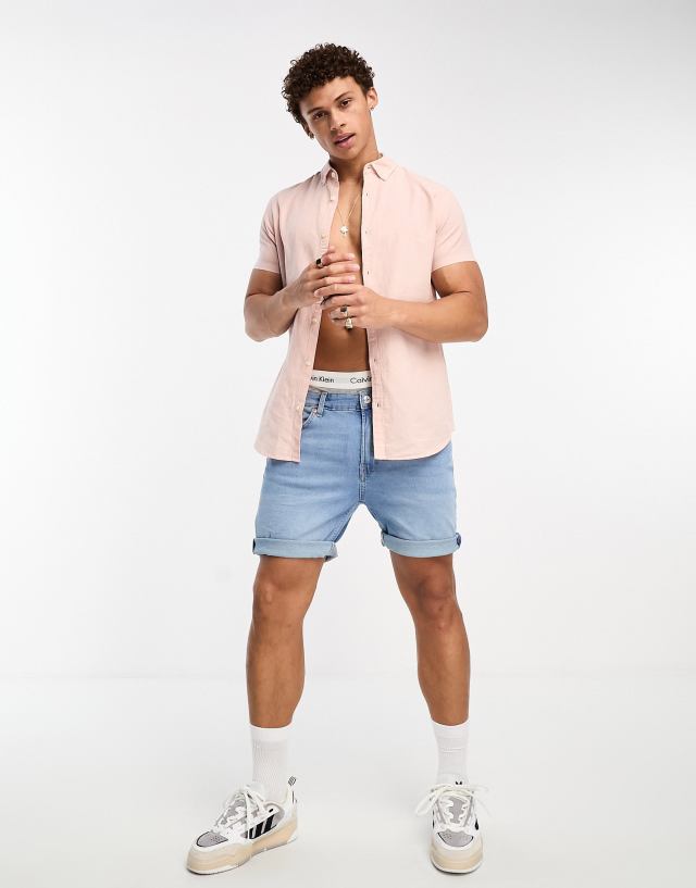 Jack & Jones - short sleeve shirt in pink