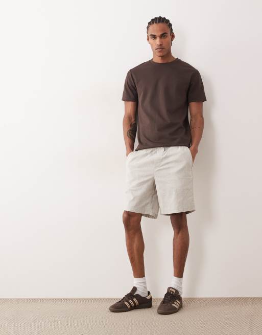 Jack & Jones – Shorts aus Leinenmix in Khaki mit Tunnelzug, 2 von 5