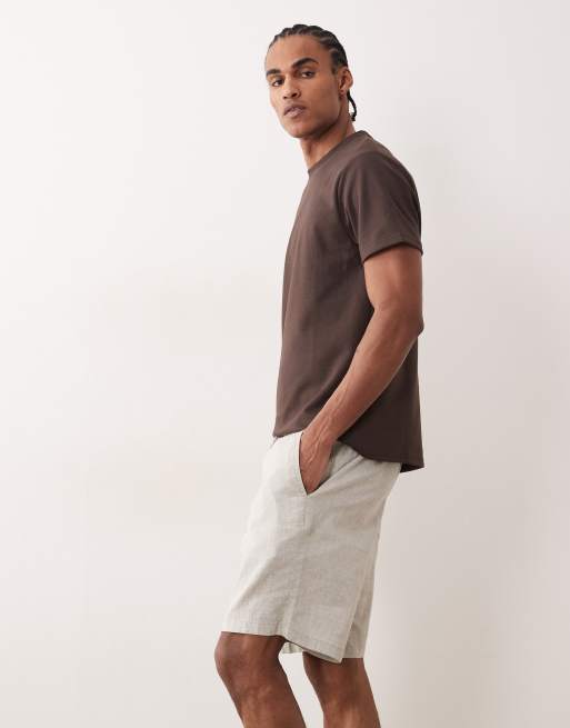 Jack & Jones – Shorts aus Leinenmix in Khaki mit Tunnelzug, 3 von 5