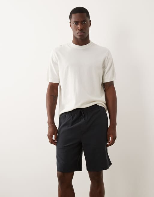 Jack & Jones – Shorts aus Leinenmix in Schwarz mit Kordelzug, 3 von 5