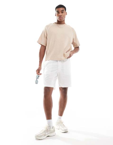 Jack & Jones – Shorts aus Leinenmix in Weiß - view 1