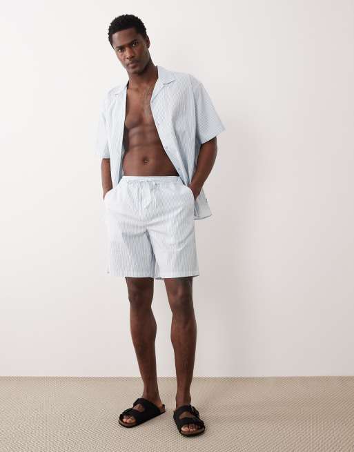 Jack & Jones – Shorts aus Seersucker in Blau, Kombiteil, 2 von 5