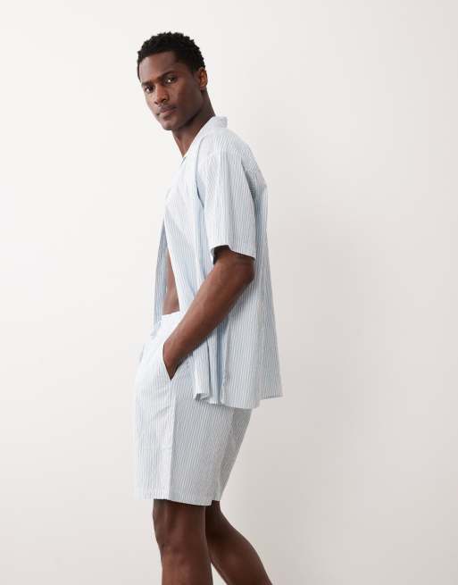 Jack & Jones – Shorts aus Seersucker in Blau, Kombiteil, 3 von 5