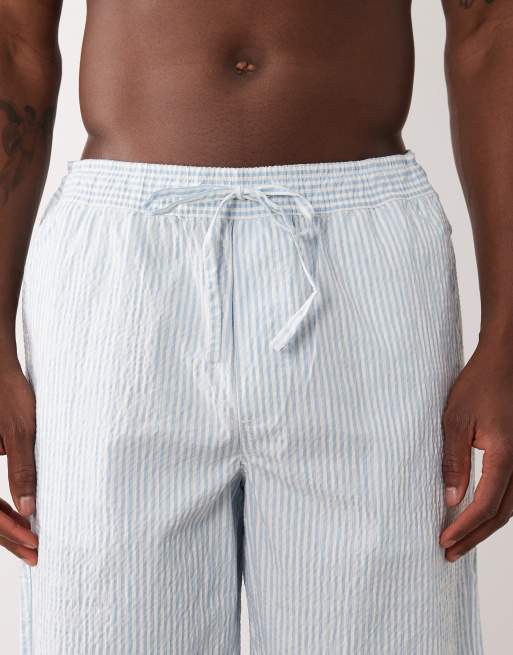 Jack & Jones – Shorts aus Seersucker in Blau, Kombiteil, 4 von 5