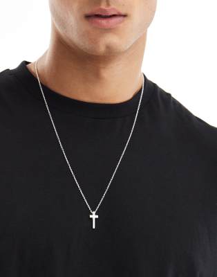  Jack & Jones silver plated cross chain