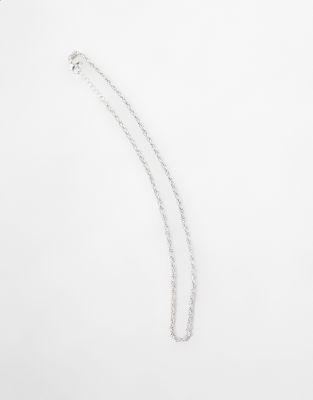 Jack & Jones Silver Tone Rope Chain Necklace