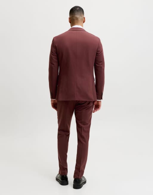 Jack & Jones Single breasted blazer and tailored trousers in bitter chocolate, 2 of 7