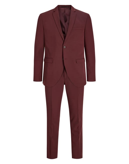 Jack & Jones Single breasted blazer and tailored trousers in bitter chocolate, 7 of 7