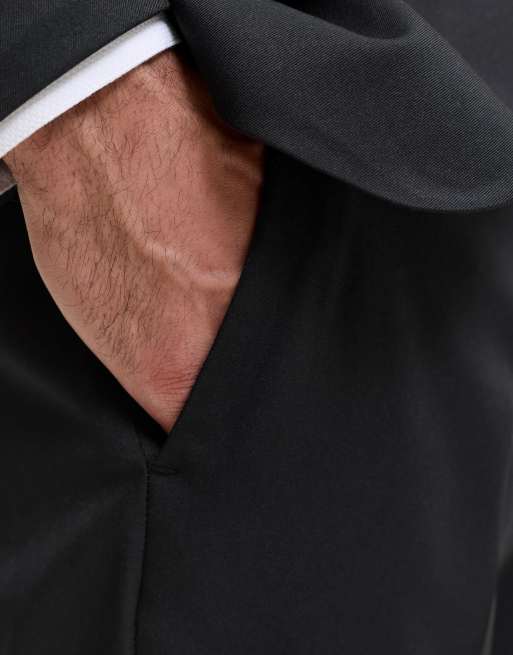 Jack & Jones Single breasted blazer and tailored trousers in black, 4 of 7