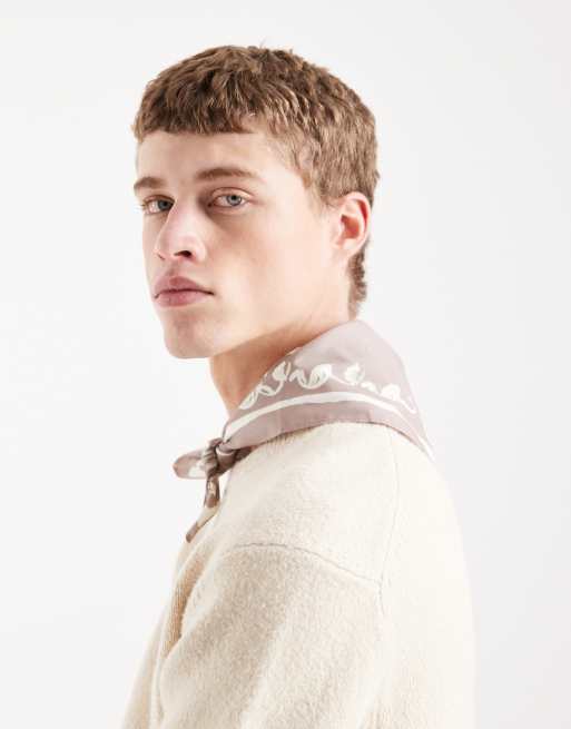 Jack & Jones - Sjaal met bandanaprint in beige, 3 van 3