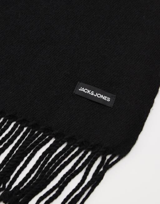 Jack & Jones - Sjaal met franjes in zwart, 2 van 3