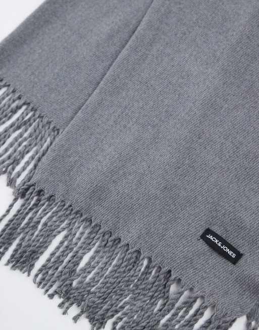 Jack & Jones - Sjaal met kwastjes in grijs, 2 van 3