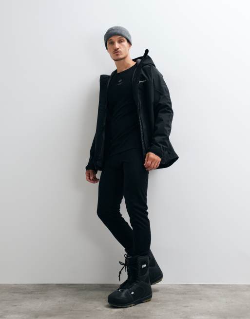 Jack & Jones Ski quick dry baselayer top and tights set in black, 2 of 5
