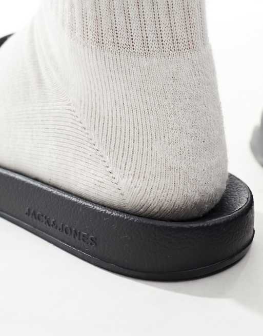 Jack & Jones slider in black, 3 of 4