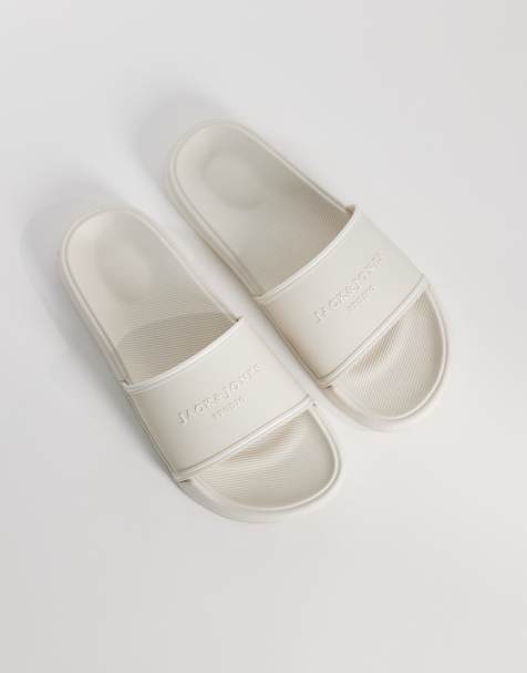 Jack & Jones slider in cream - view 1