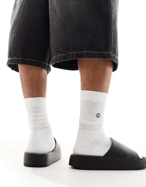 Jack & Jones – Slider in Schwarz mit Fußbett , 3 von 4