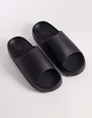 Slider in Schwarz mit Fußbett Schwarz 45