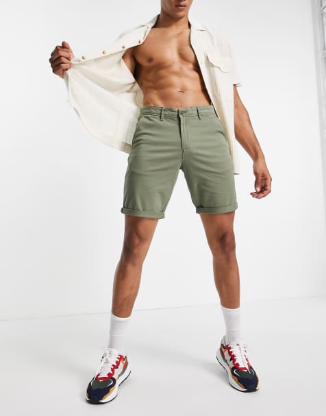Jack & Jones  slim chino shorts in khaki - view 1