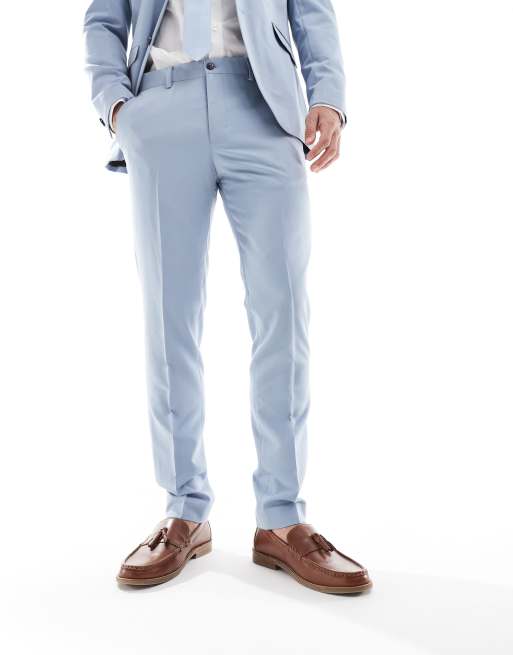 Jack Jones – Slim Fit Anzughose in Hellblau ASOS