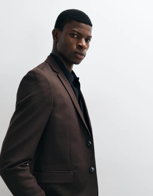 Jack & Jones slim fit blazer i mørkebrun, 4 af 5