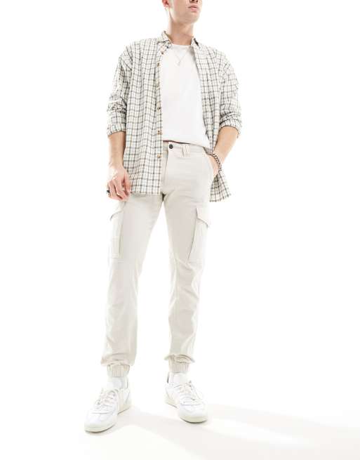 Jack & Jones - Slim-fit cargobroek in beige, 3 van 5