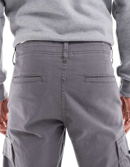 Jack & Jones – Slim Fit Cargohose in Grau, 4 von 5