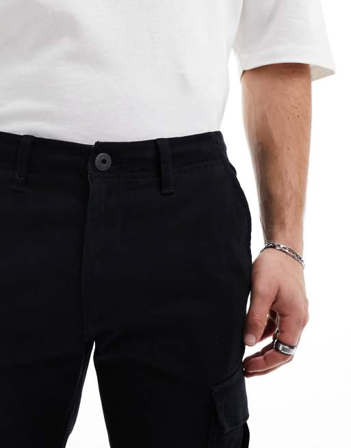 Jack & Jones slim fit cargos in black, 2 of 5