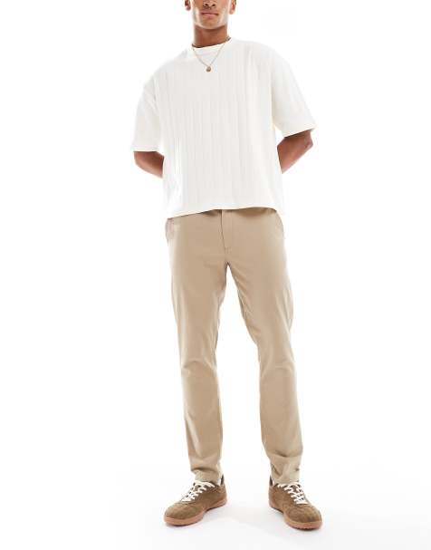 Jack & Jones slim fit chino pants in beige - view 1