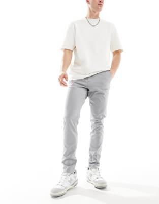 Jack & Jones slim fit chinos in light grey