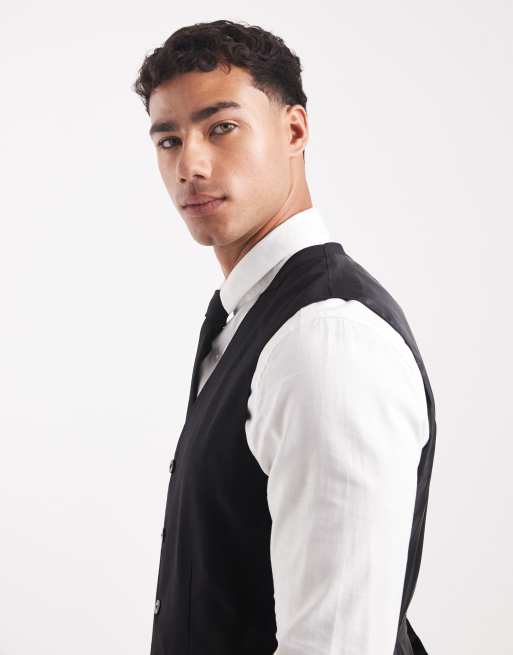 Jack & Jones - Slim-fit gilet van wolmix in zwart, 4 van 5