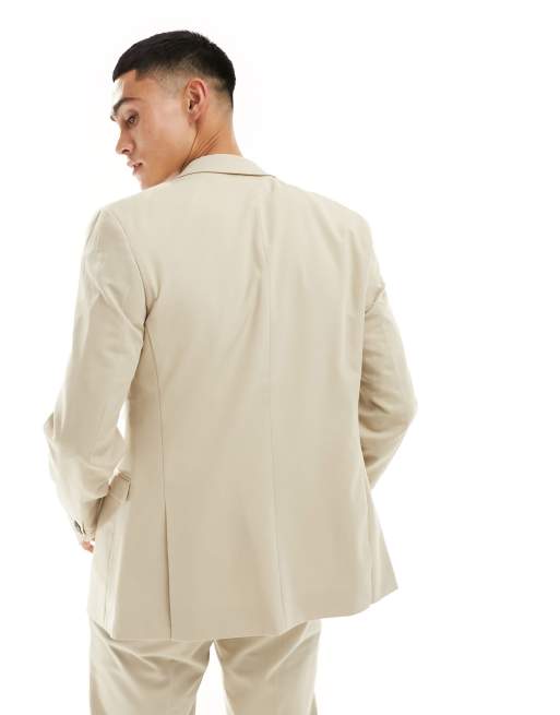 Jack & Jones - Slim Fit-habitjakke i beige, 4 af 5
