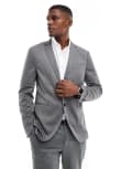 [Jack & Jones] Jack & Jones slim fit jersey suit jacket in grey 46 Dark Grey Melange