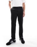 [Jack & Jones] Jack & Jones slim fit jersey suit pants in black 52 Black