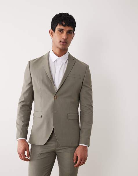 Jack & Jones - Slim-fit nette blazer in saliegroen - view 1