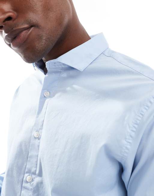 Jack & Jones slim fit shirt in blue, 3 of 4