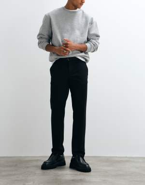 Jack & Jones slim fit smart trousers in black