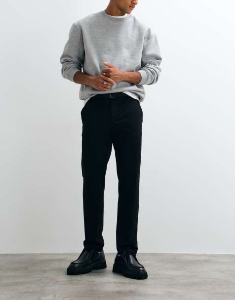 Jack & Jones slim fit smart trousers in black