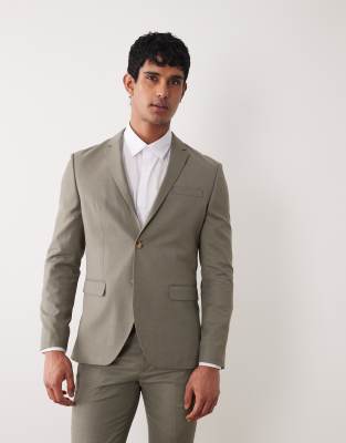 Jack & Jones Slim Fit Suit Blazer In Gray