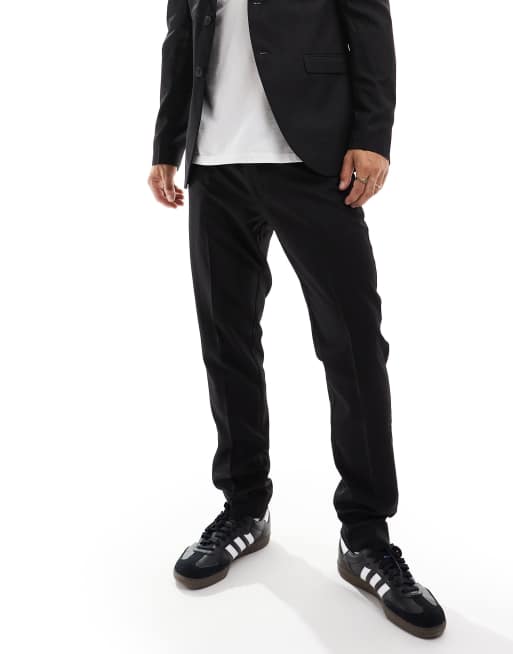 Jack & Jones slim fit suit pants in black 