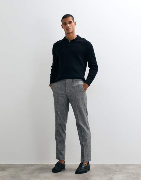 Jack & Jones slim fit suit trousers in light grey - view 1