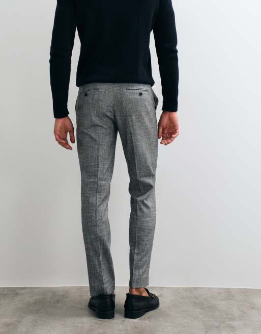 Jack & Jones slim fit suit trousers in light grey, 3 of 5