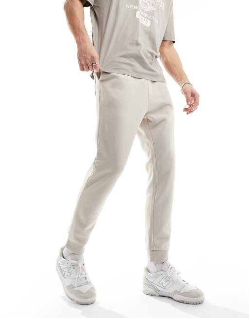 Jack & Jones slim fit sweatpants in beige