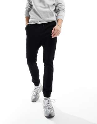 slim fit sweatpants in black