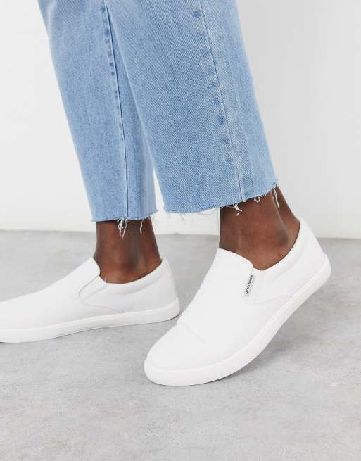 womens white canvas plimsolls