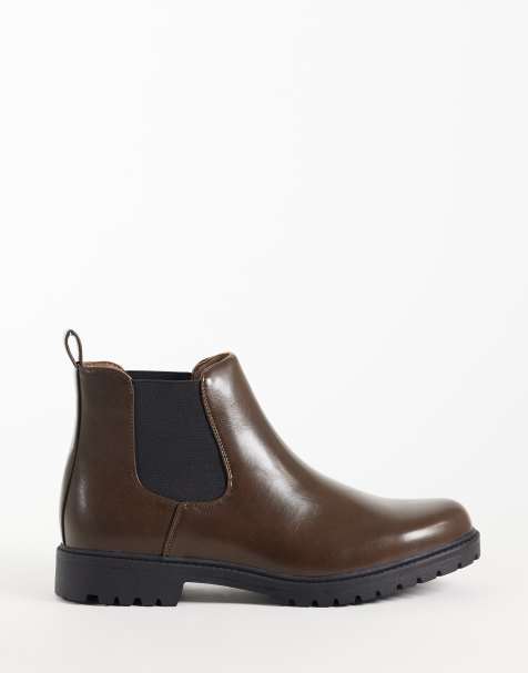 Jack & Jones slip on chelsea boots in black - view 1