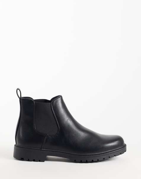 Jack & Jones slip on chelsea boots in brown - view 1