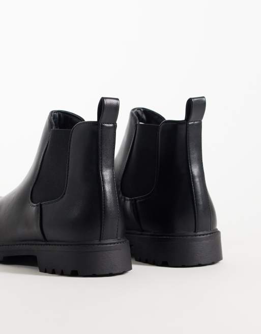 Jack & Jones slip on chelsea boots in brown, 4 of 4
