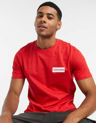 jack and jones red t shirt