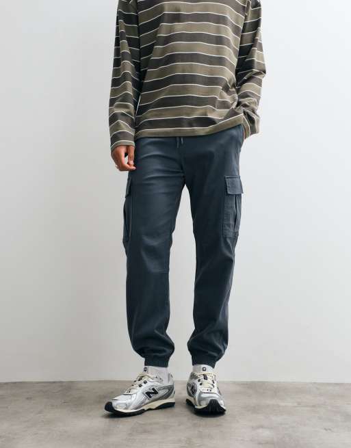 Jack & Jones - Smalle cargobroek met boorden in grijs, 3 van 5
