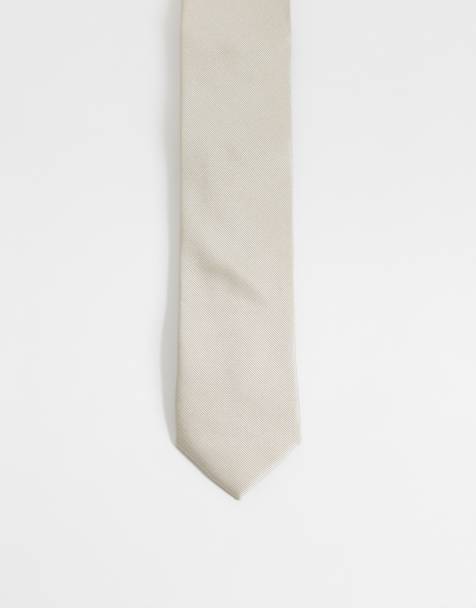 Jack & Jones - Smalle stropdas in beige - view 1